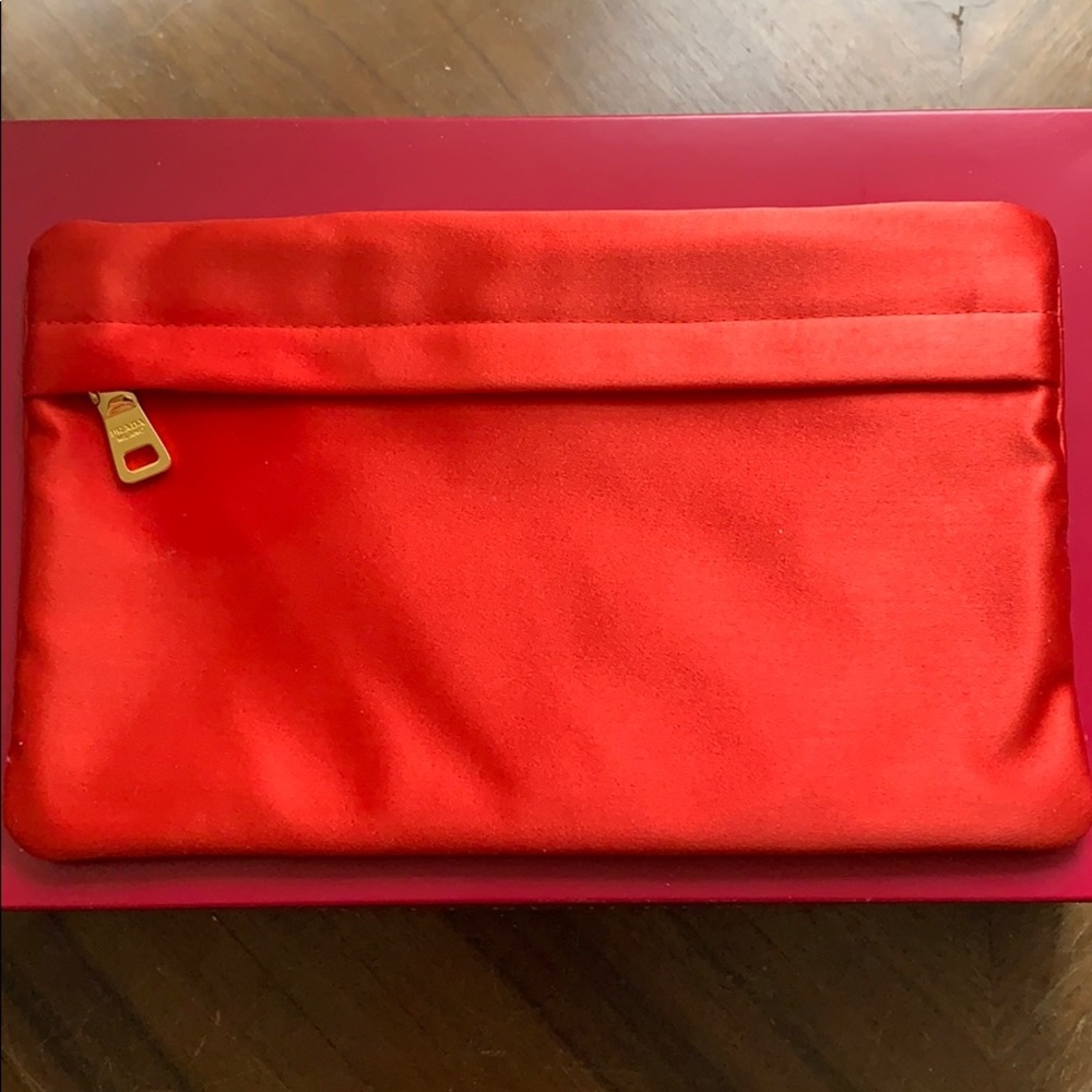 Prada *Special Edition* red satin clutch - BRAND NEW